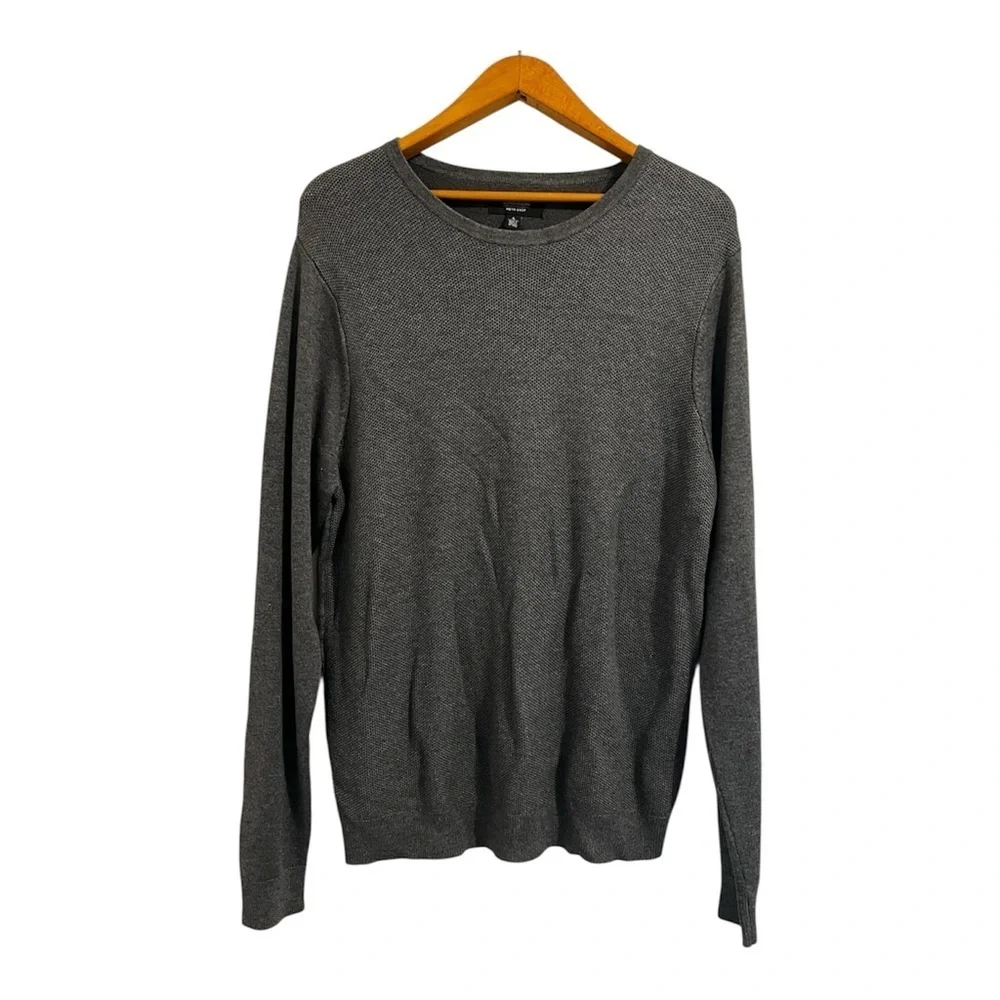 Nordstrom Men's Gray Silk Blend Crewneck Sweater size L